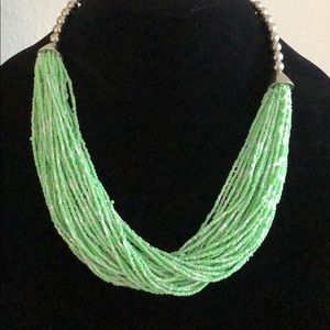 Adjustable aqua necklace